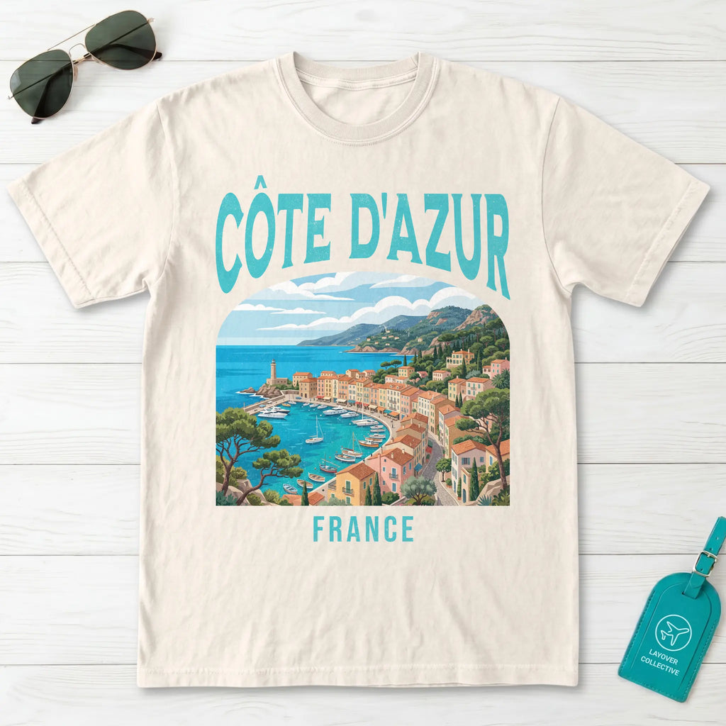 Côte d'Azur France Vintage Travel Poster T-Shirt