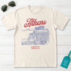 Athens Greece Acropolis Line Art Graphic T-Shirt