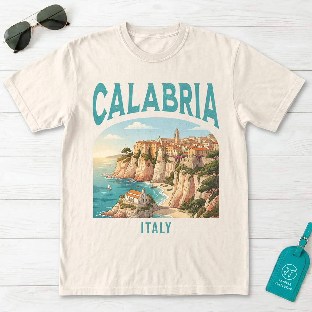 Calabria Italy Vintage Travel Poster T-Shirt
