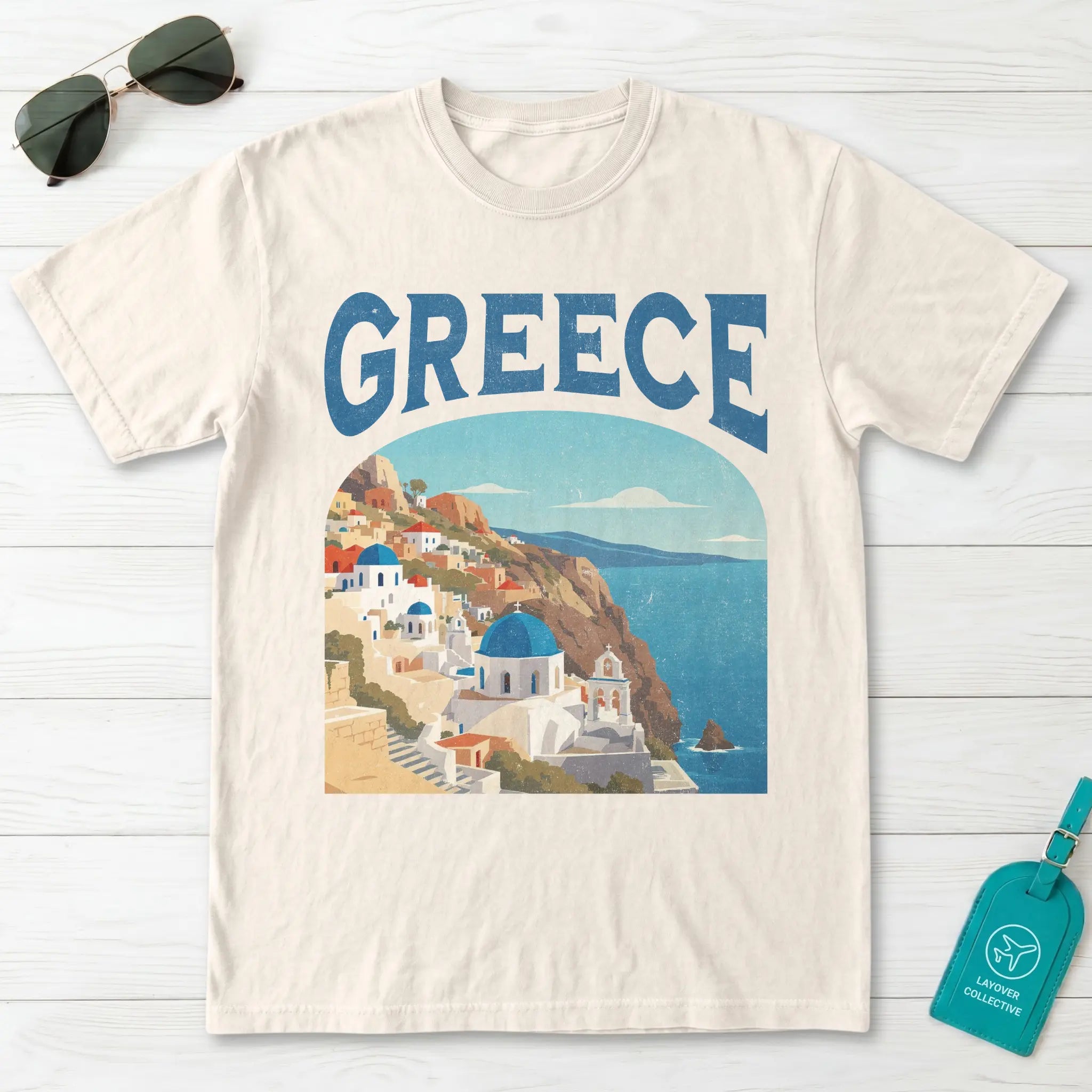 Greece Vintage Travel Poster T-Shirt