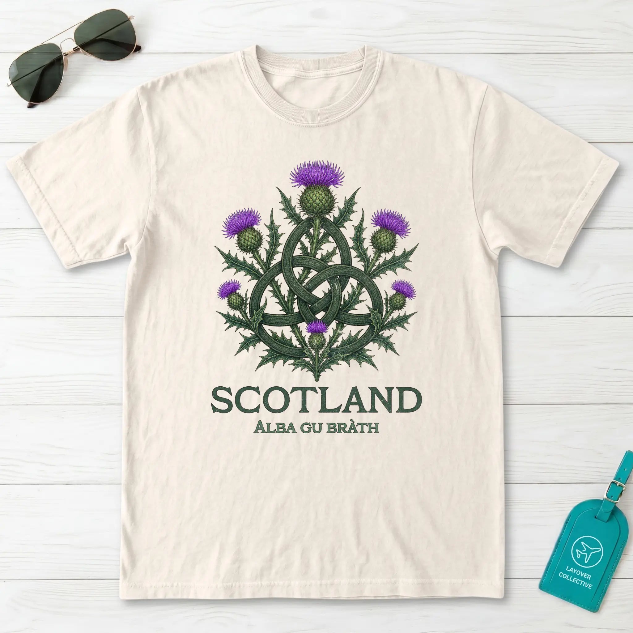 Scotland Thistle Trinity Knot T-Shirt