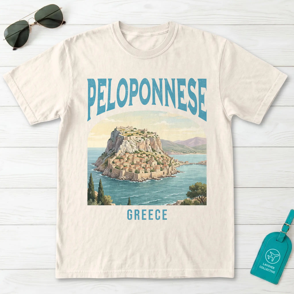Peloponnese Greece Vintage Travel Poster T-Shirt