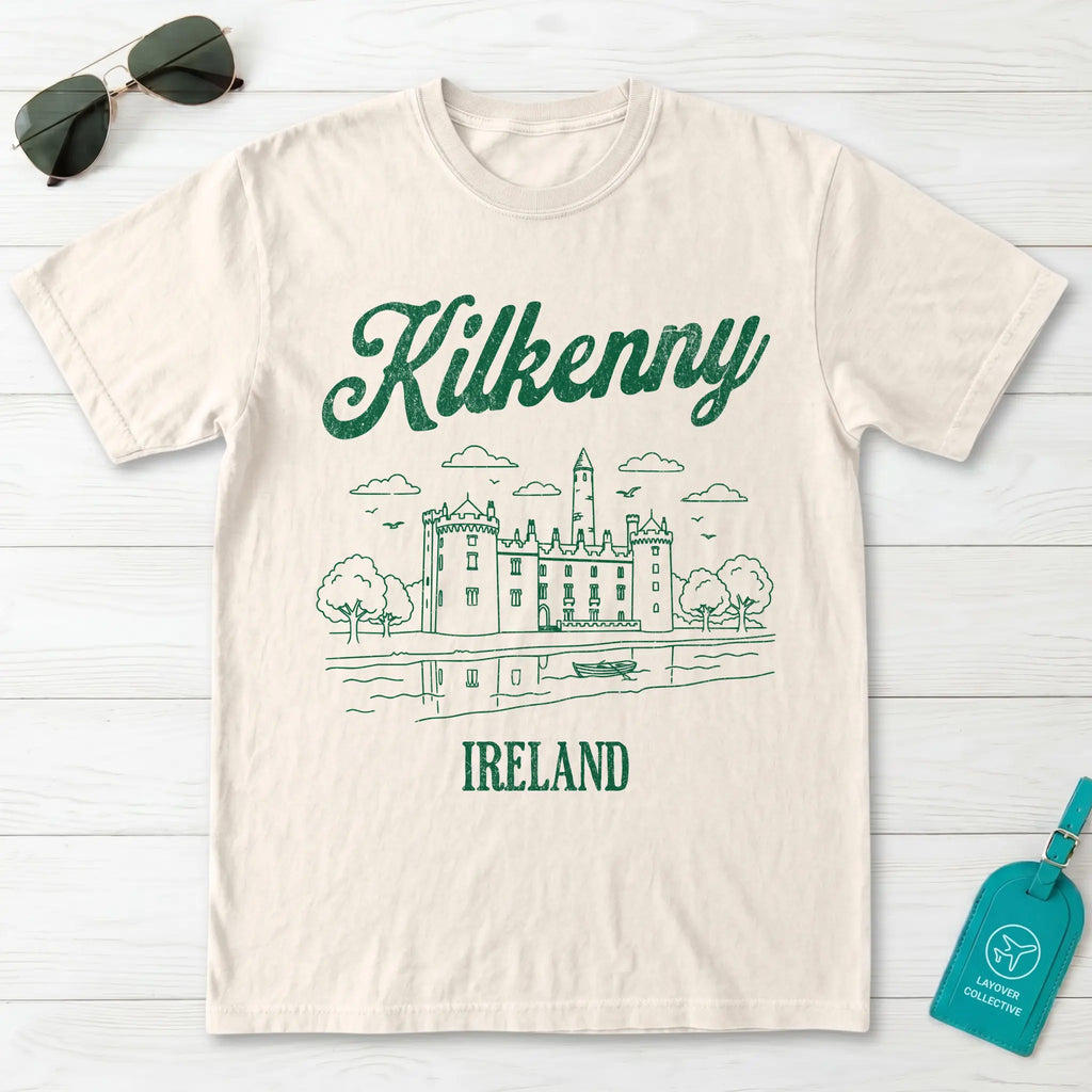 Kilkenny Ireland Castle Line Art T-Shirt