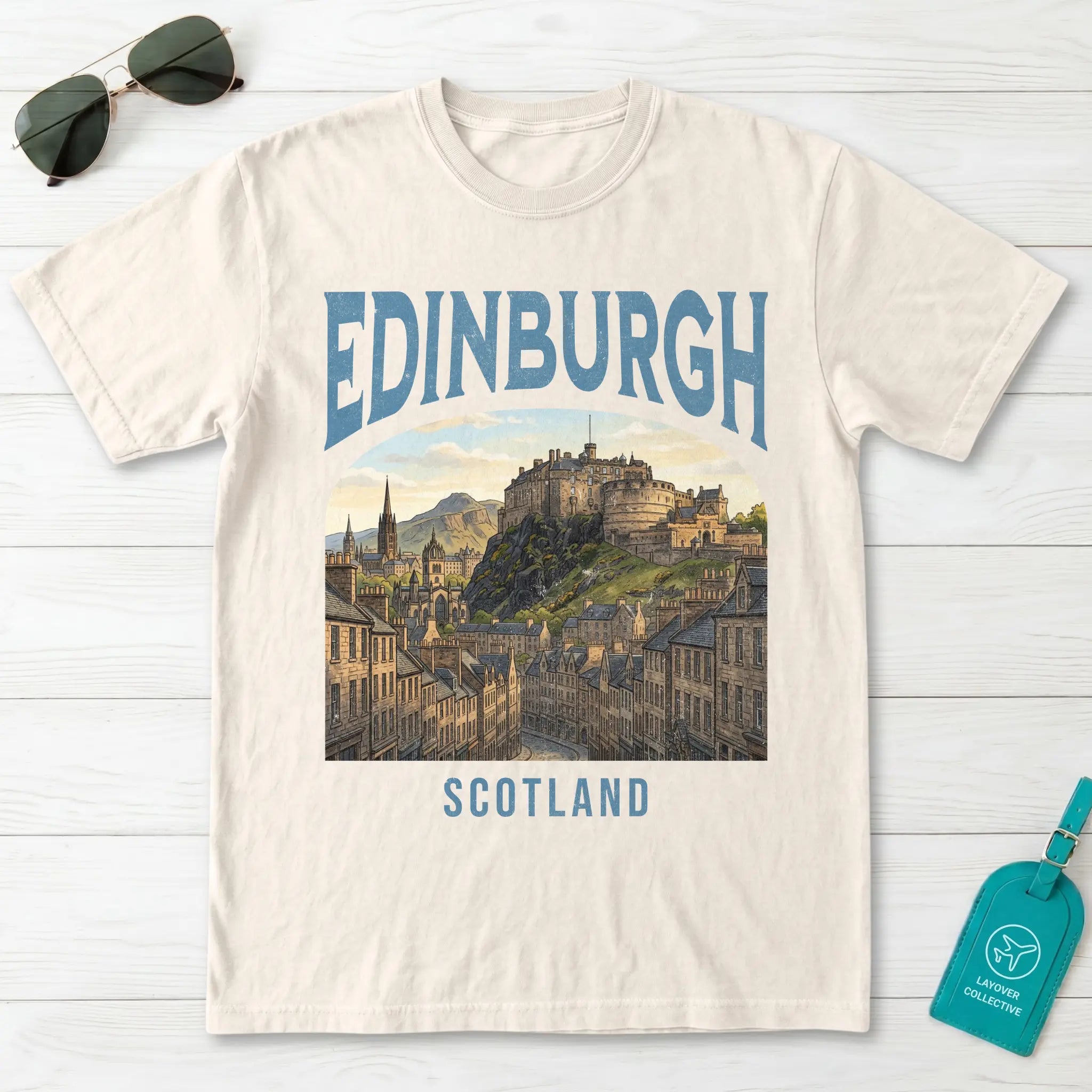 Edinburgh Vintage Poster Scotland T-Shirt