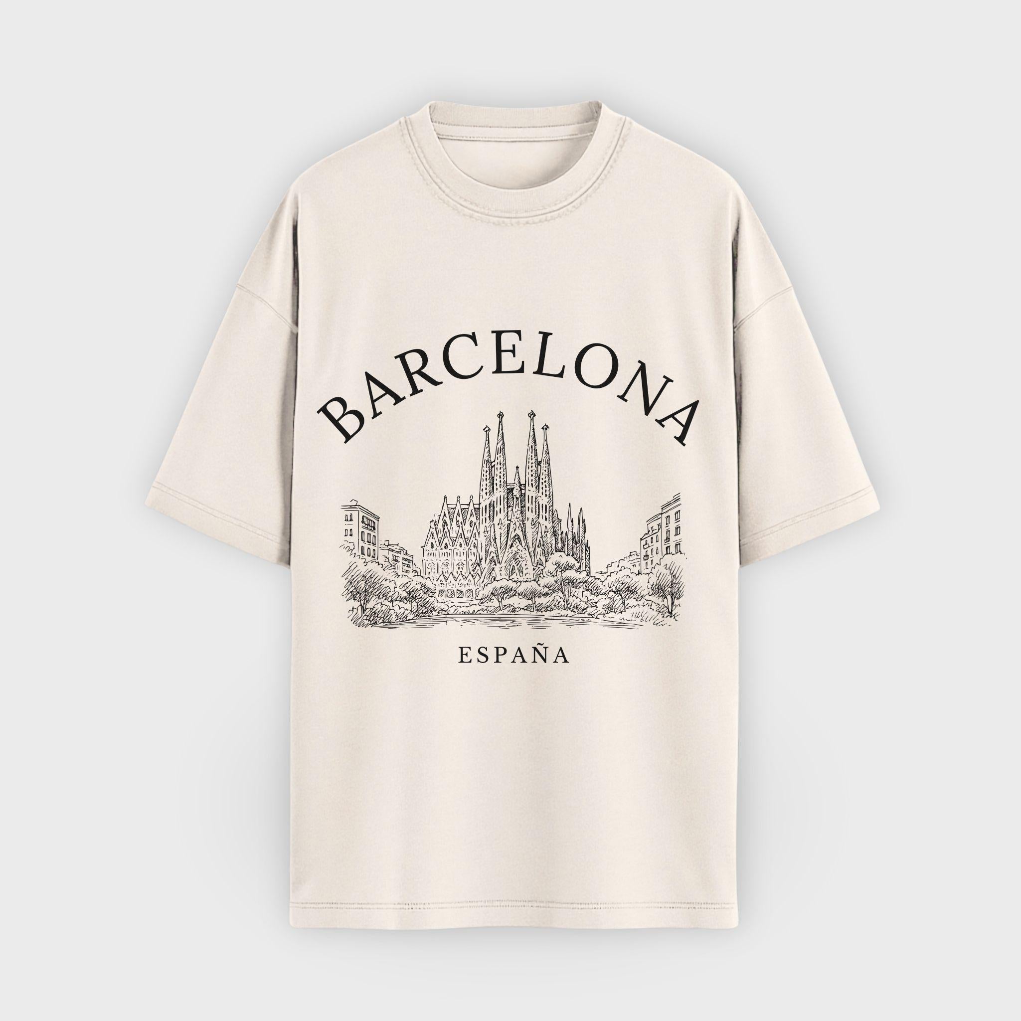 Barcelona Vintage Sketch T-Shirt