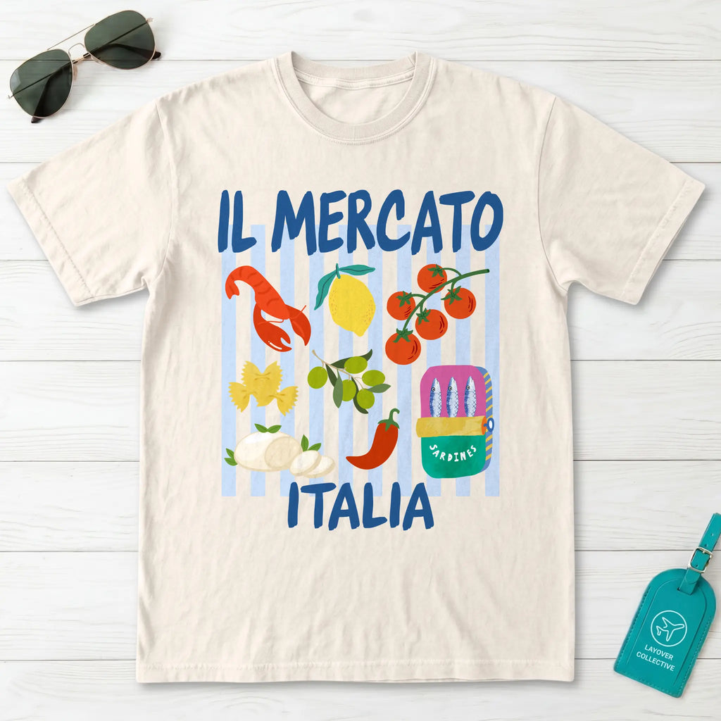 Il Mercato Italia Italian Market Food Graphic T-Shirt