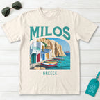 Milos Greece Vintage Travel Poster T-Shirt