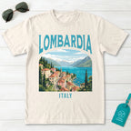 Lombardia Italy Vintage Travel Poster T-Shirt