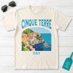 Cinque Terre Italy Vintage Travel Poster T-Shirt