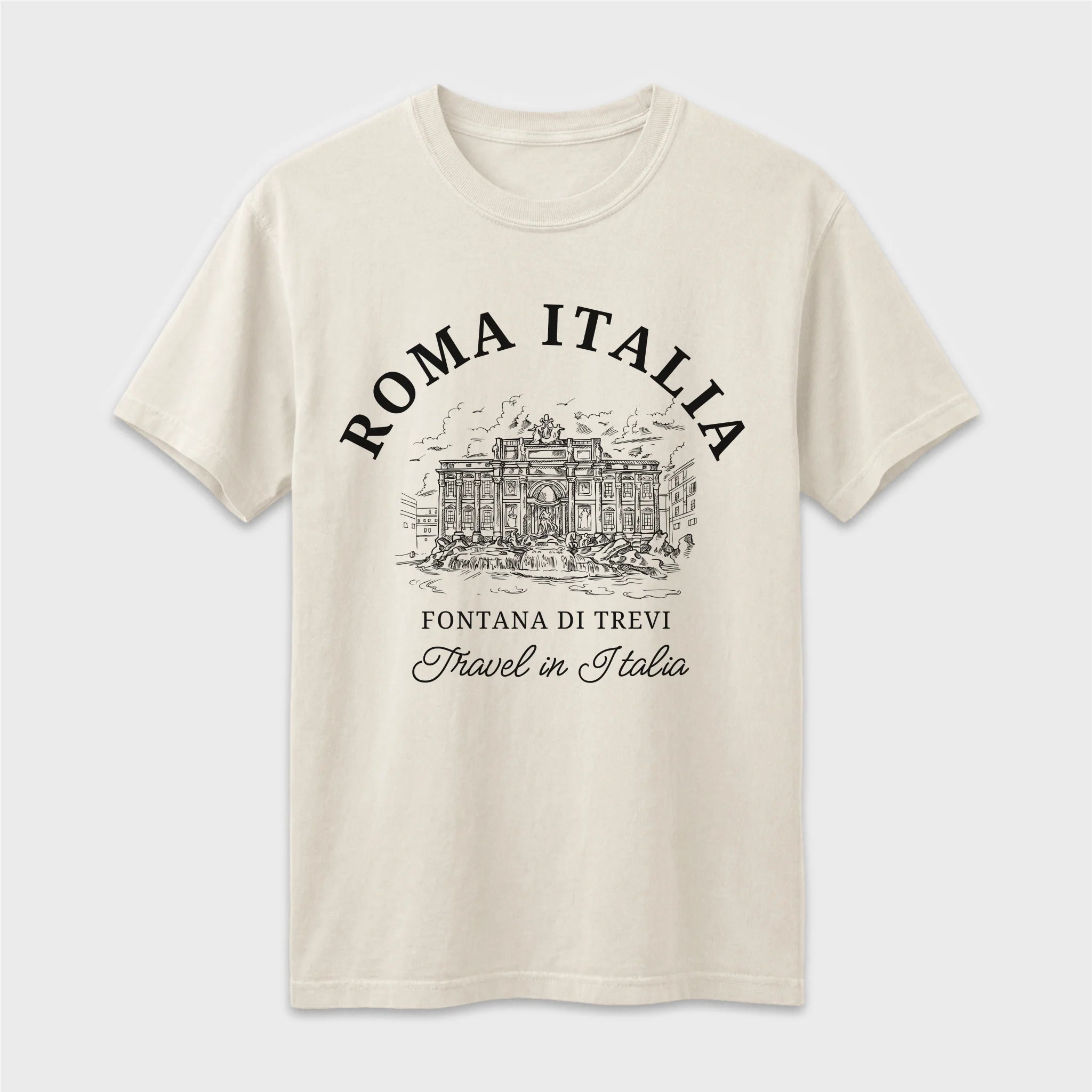 Trevi Fountain Vintage Sketch T-Shirt