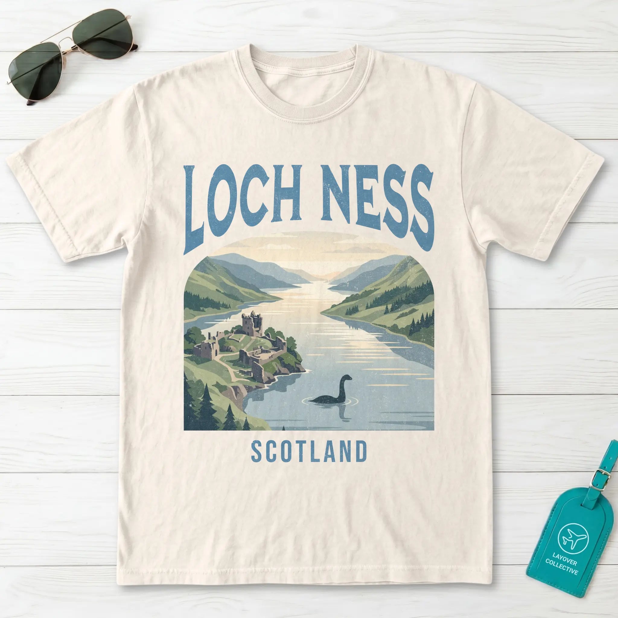 Loch Ness Vintage Poster Scotland T-Shirt