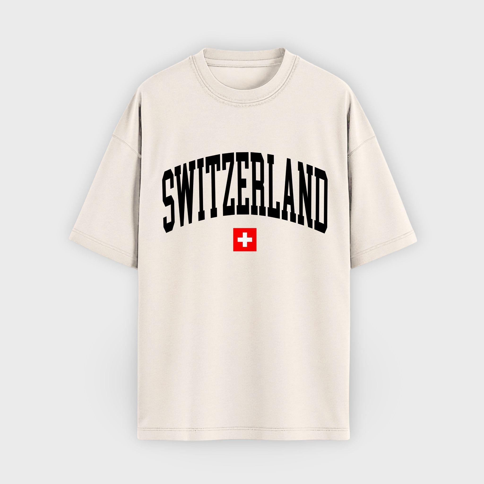 Switzerland Collegiate Flag T-Shirt