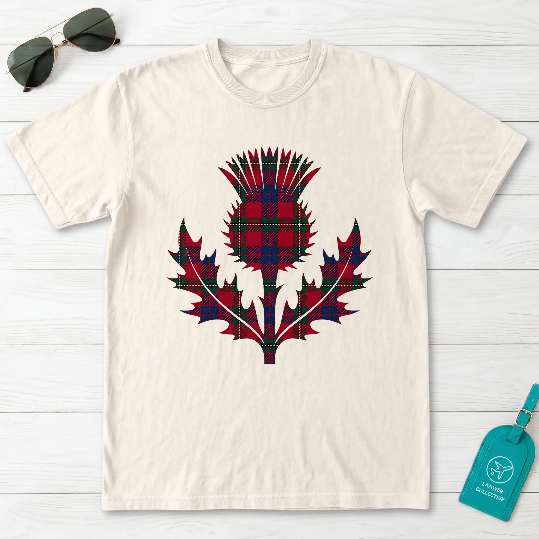 Tartan Thistle Scotland Graphic T-Shirt