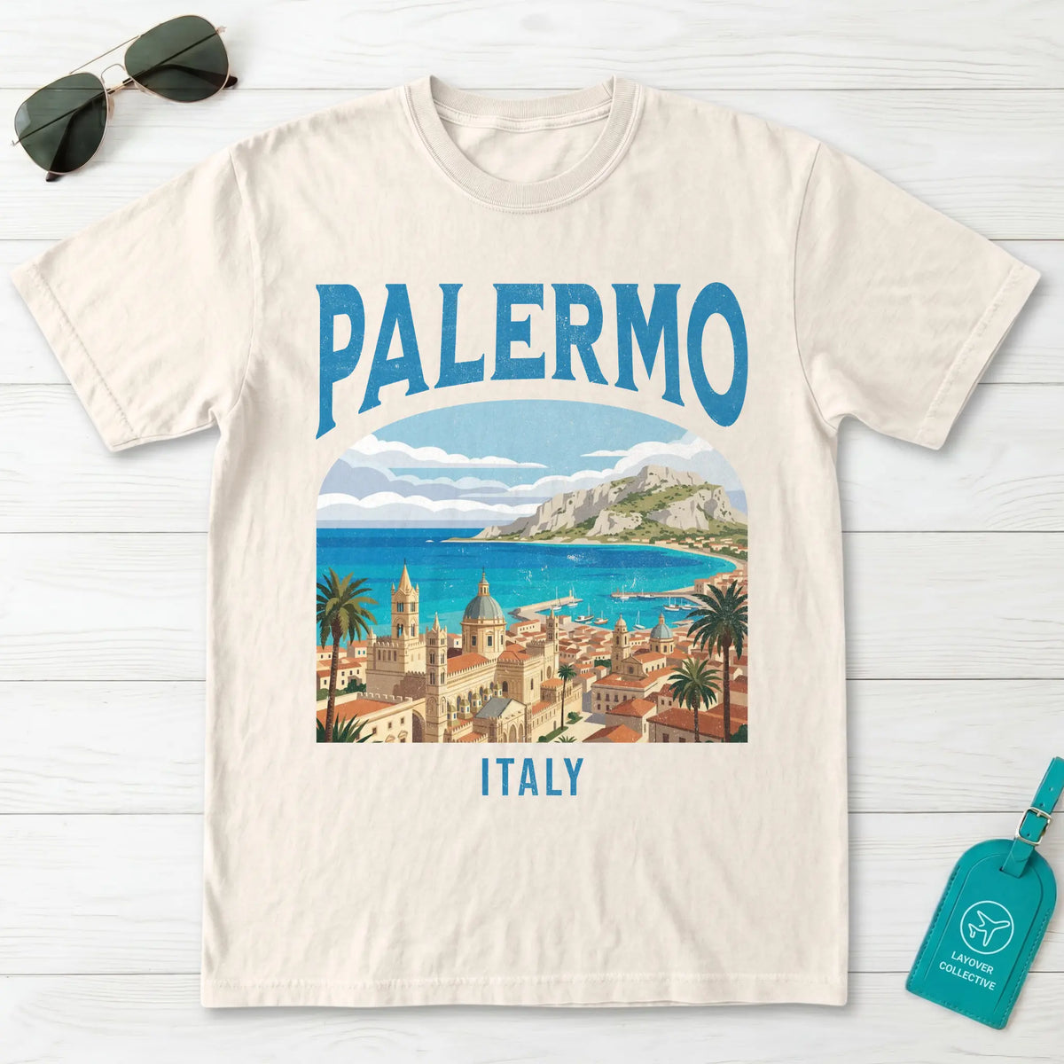 Palermo Italy Vintage Travel Poster T-Shirt
