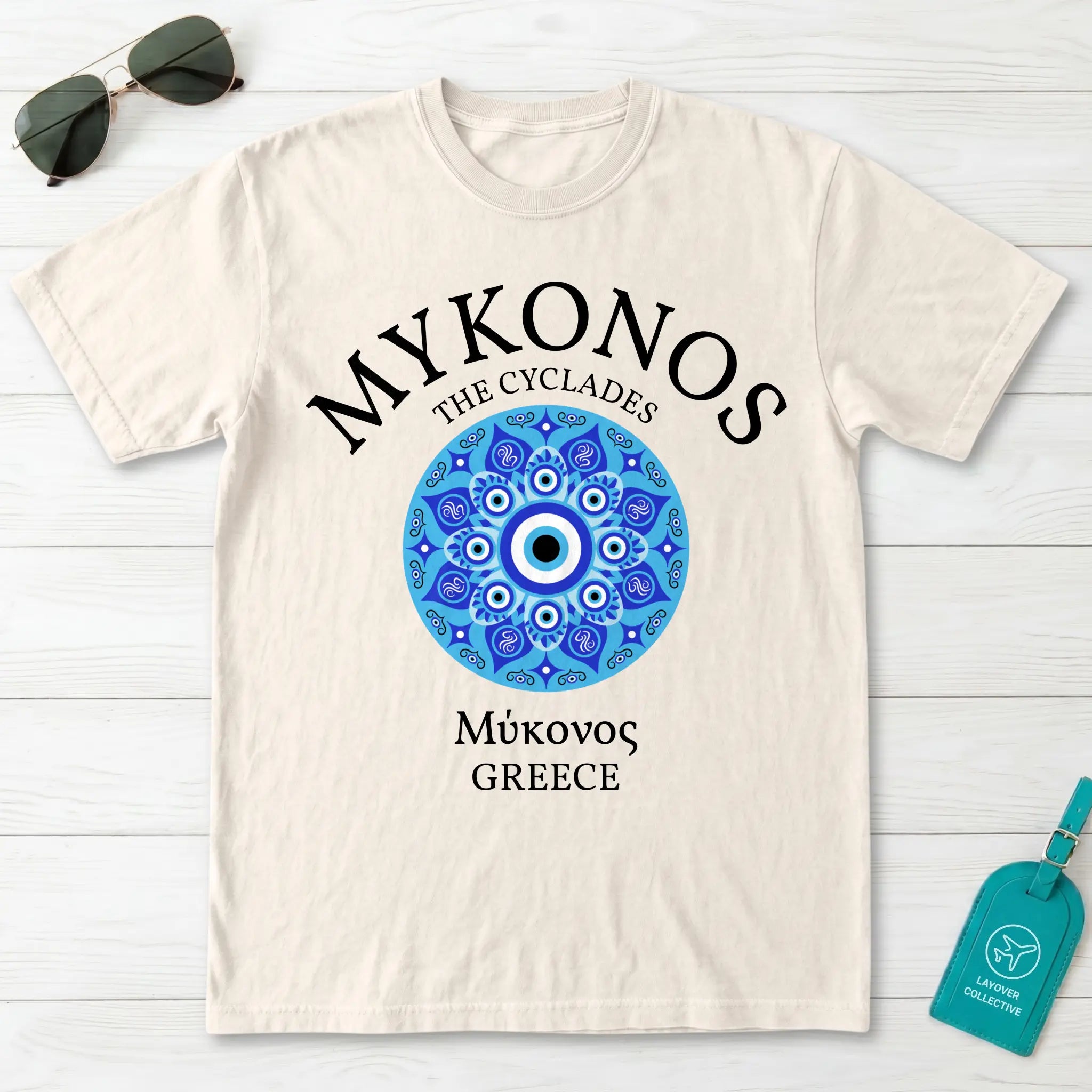 Mykonos Evil Eye Mandala T-Shirt