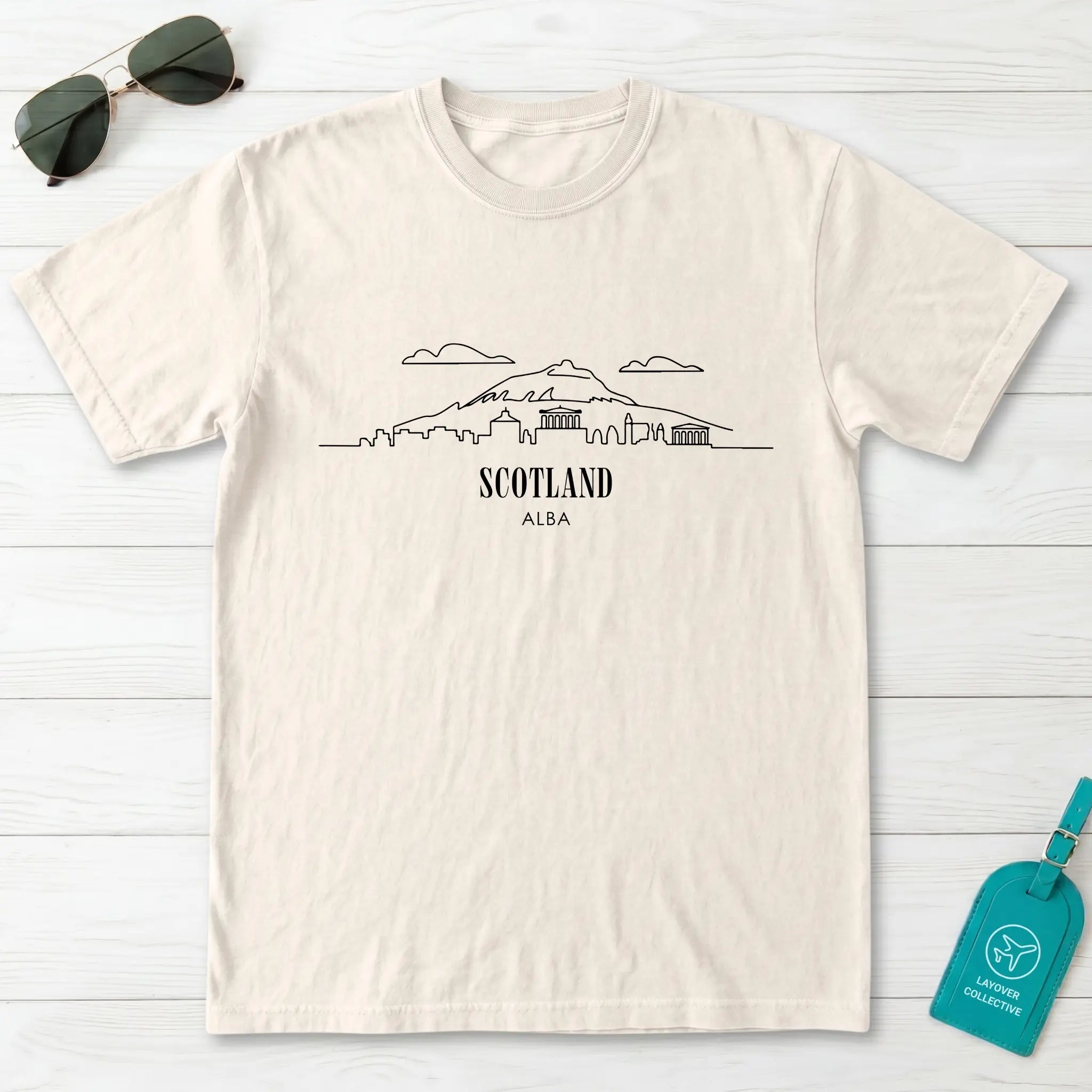 Scotland Alba Skyline Minimalist T-Shirt