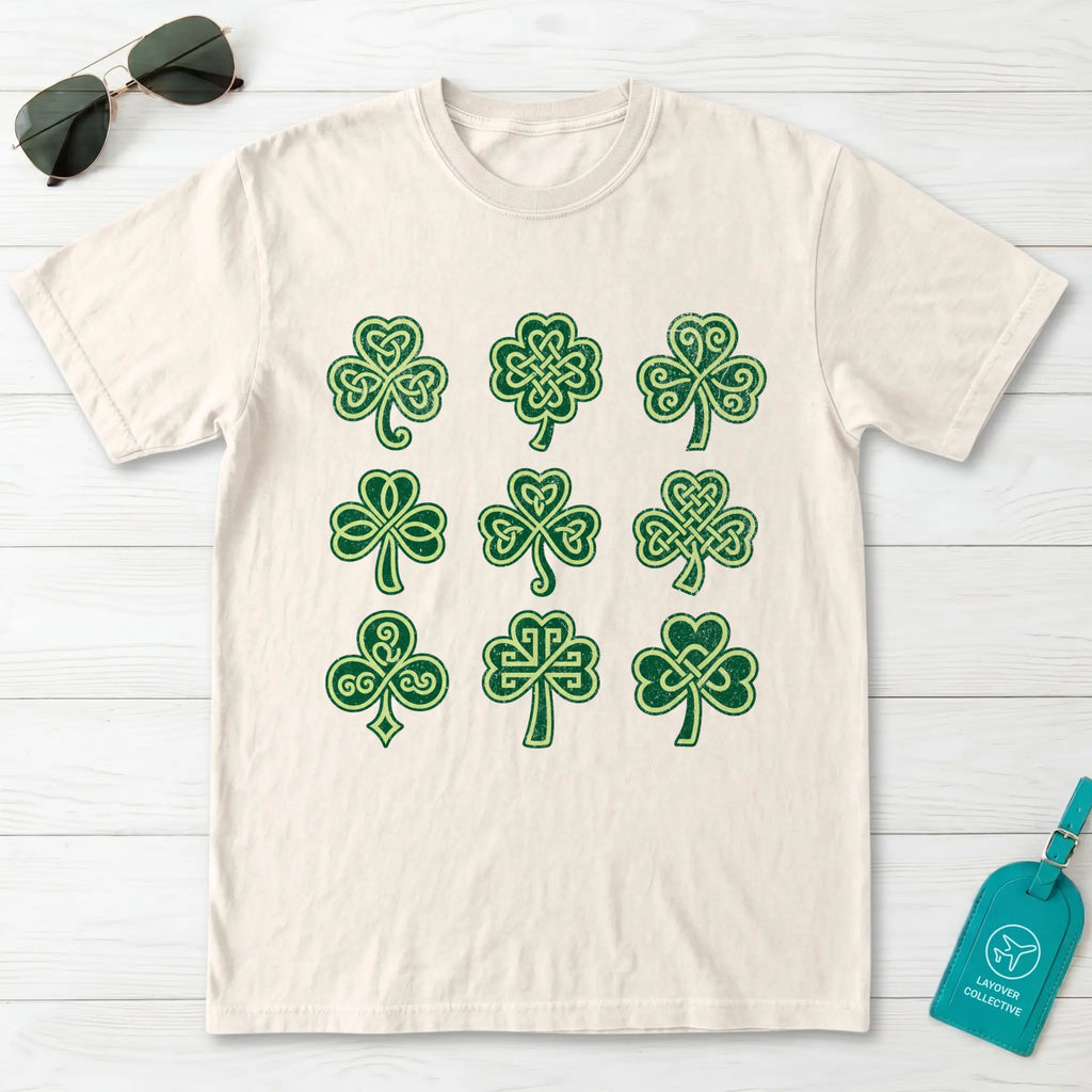Celtic Knot Shamrock Grid T-Shirt