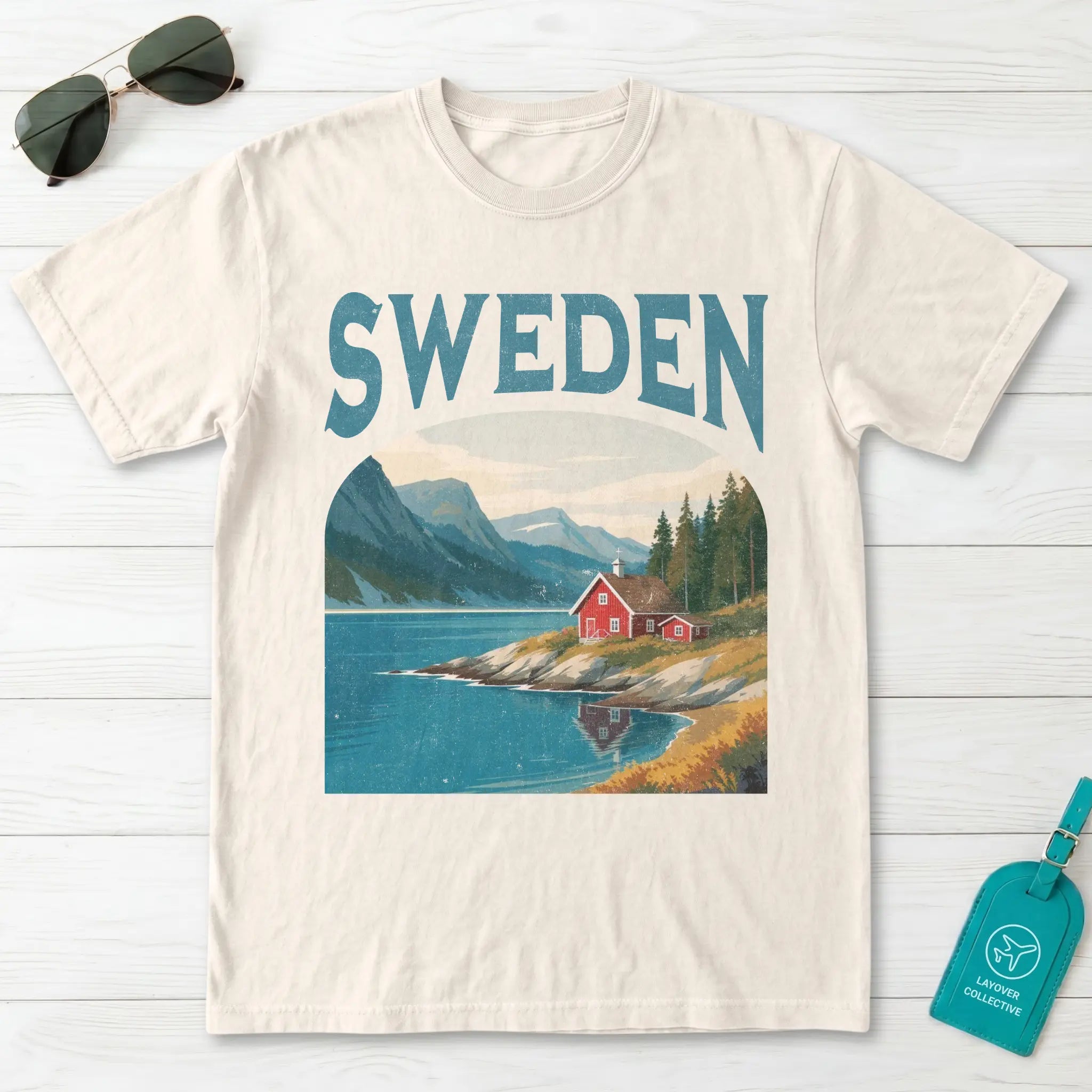 Sweden Vintage Travel Poster T-Shirt