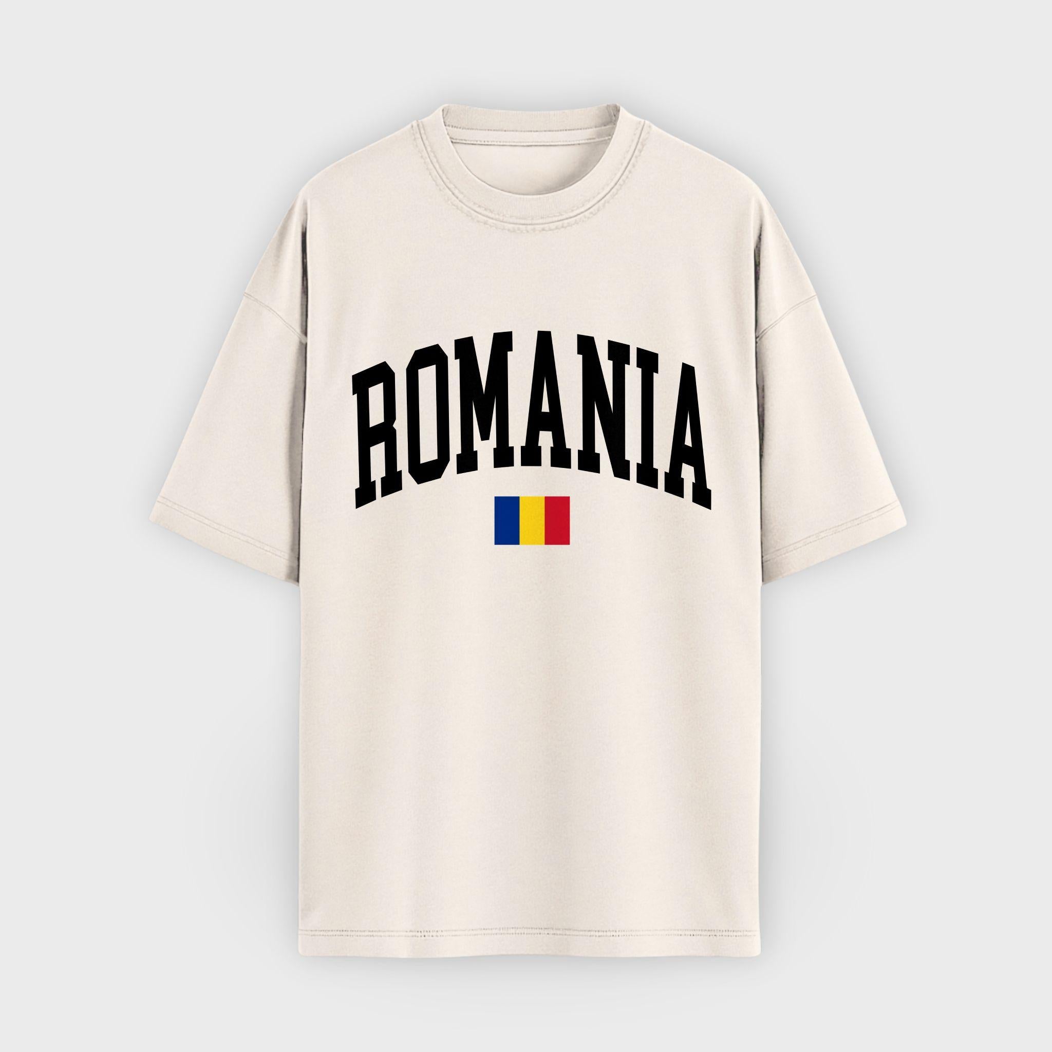 Romania Collegiate Flag T-Shirt