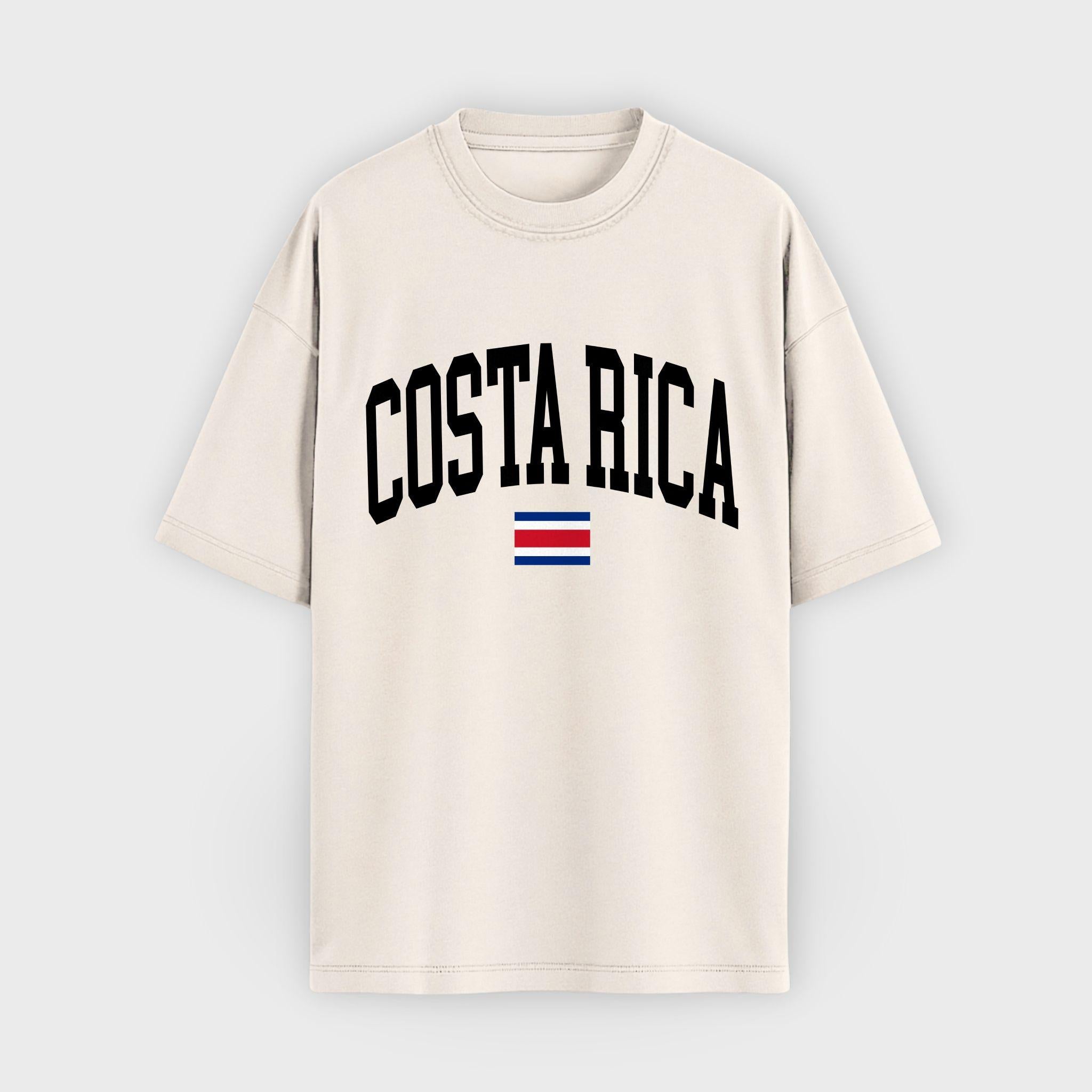 Costa Rica Collegiate Flag T-Shirt