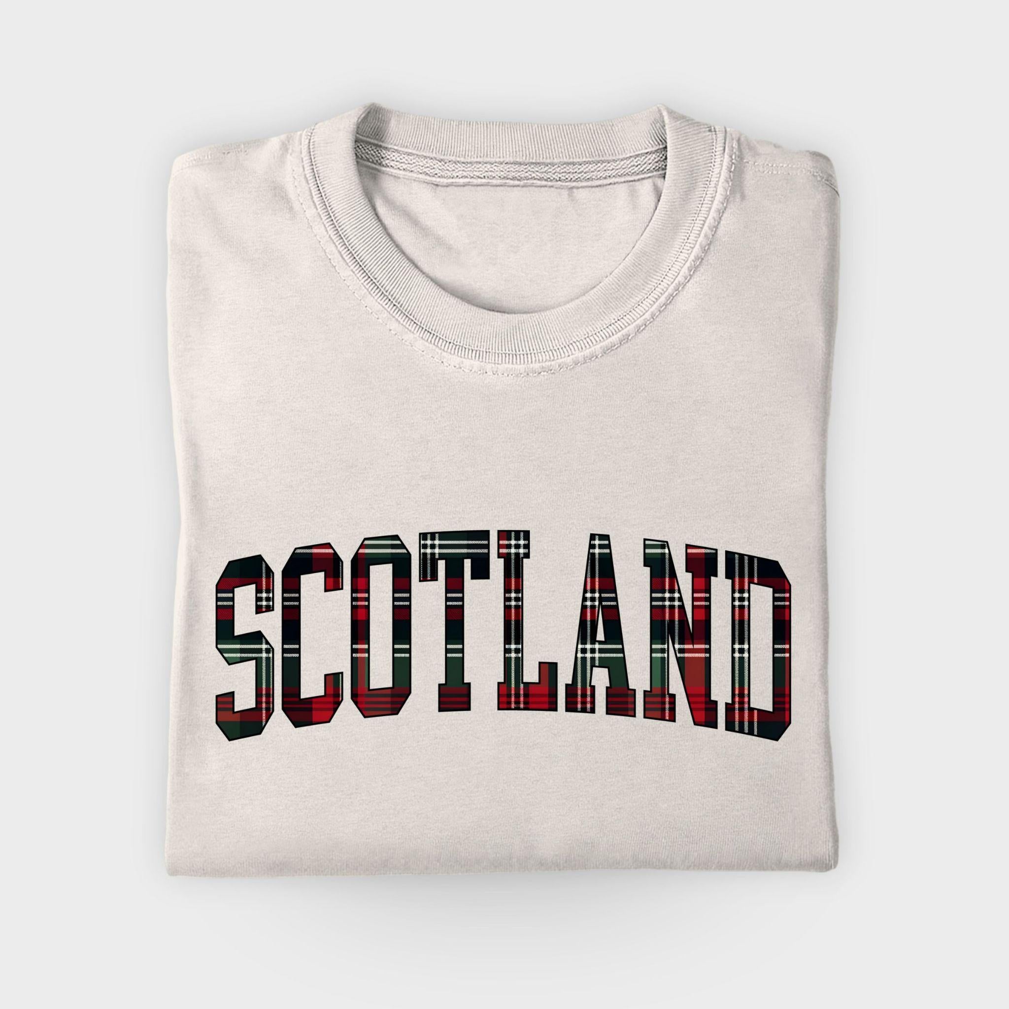 Scotland Tartan Letter T-Shirt
