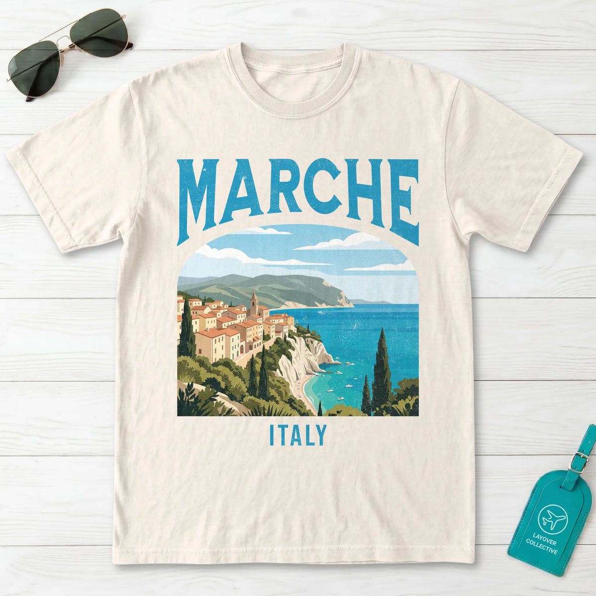 Marche Italy Vintage Travel Poster T-Shirt