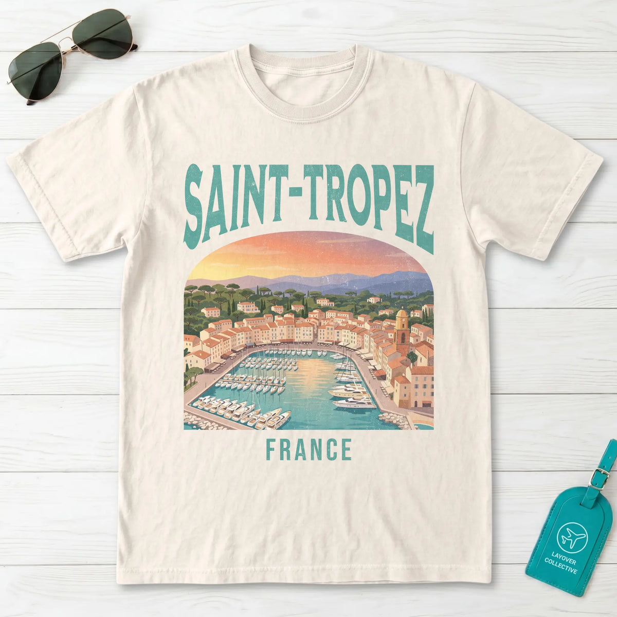 Saint Tropez France Vintage Travel Poster T-Shirt