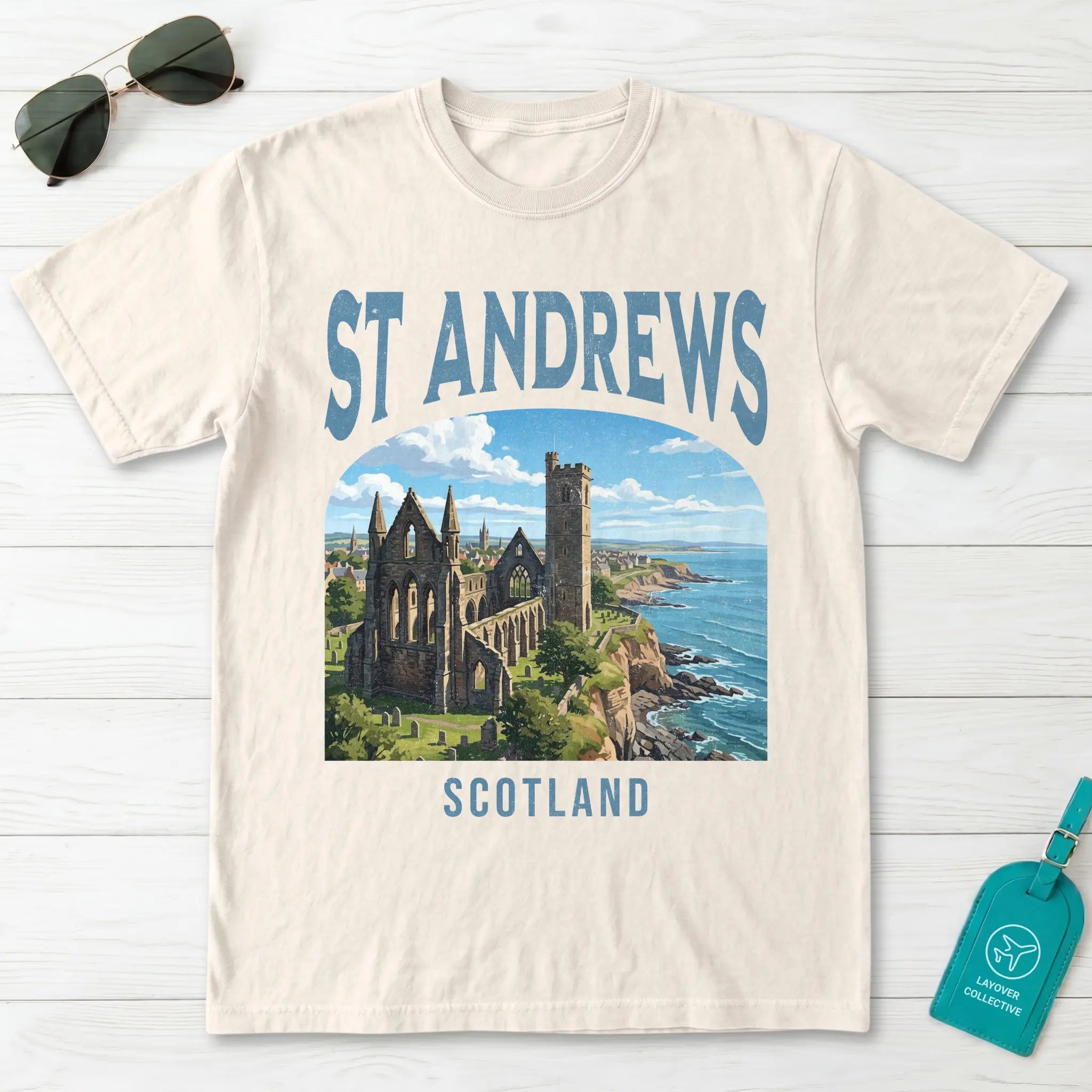 St Andrews Vintage Poster Scotland T-Shirt