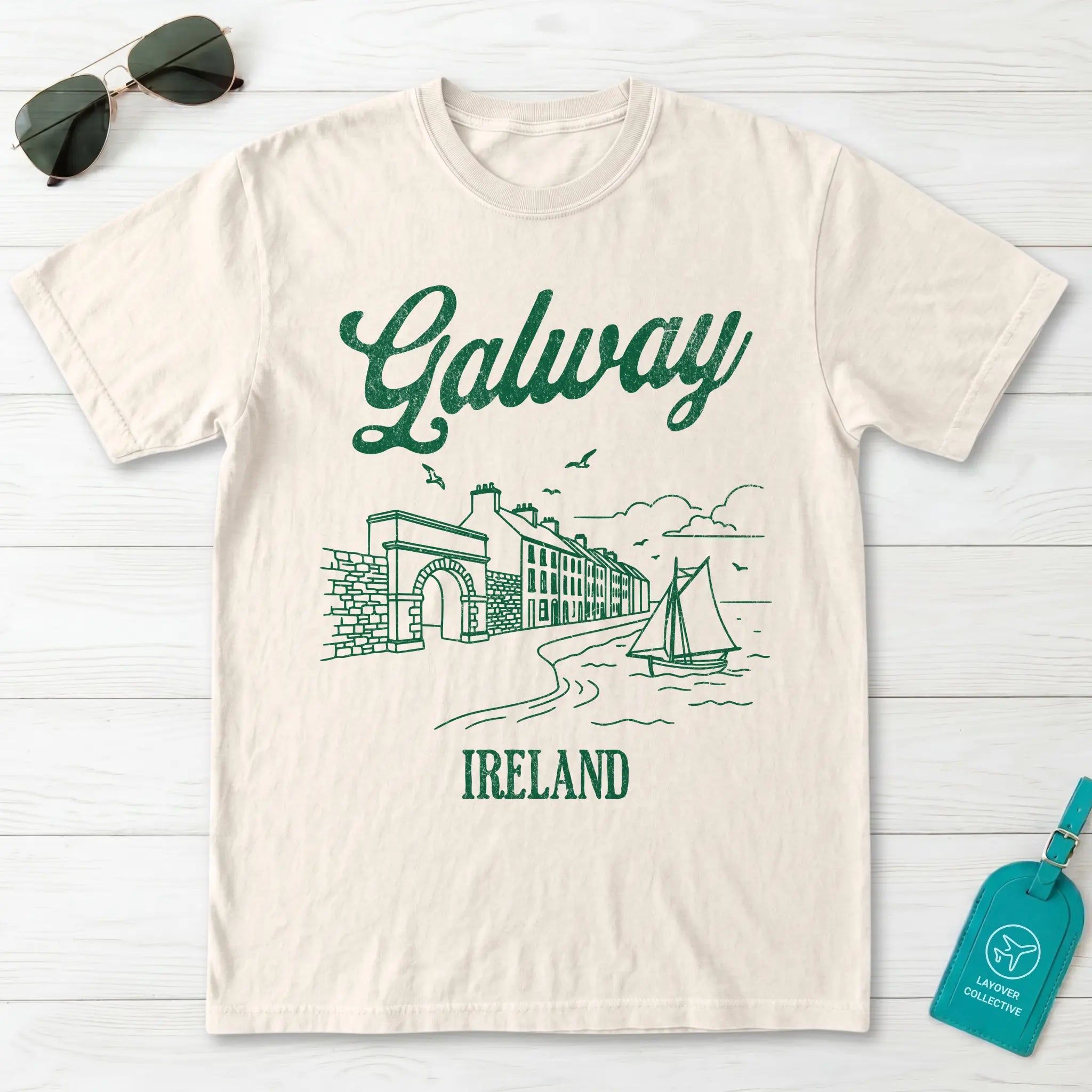 Galway Ireland Line Art T-Shirt
