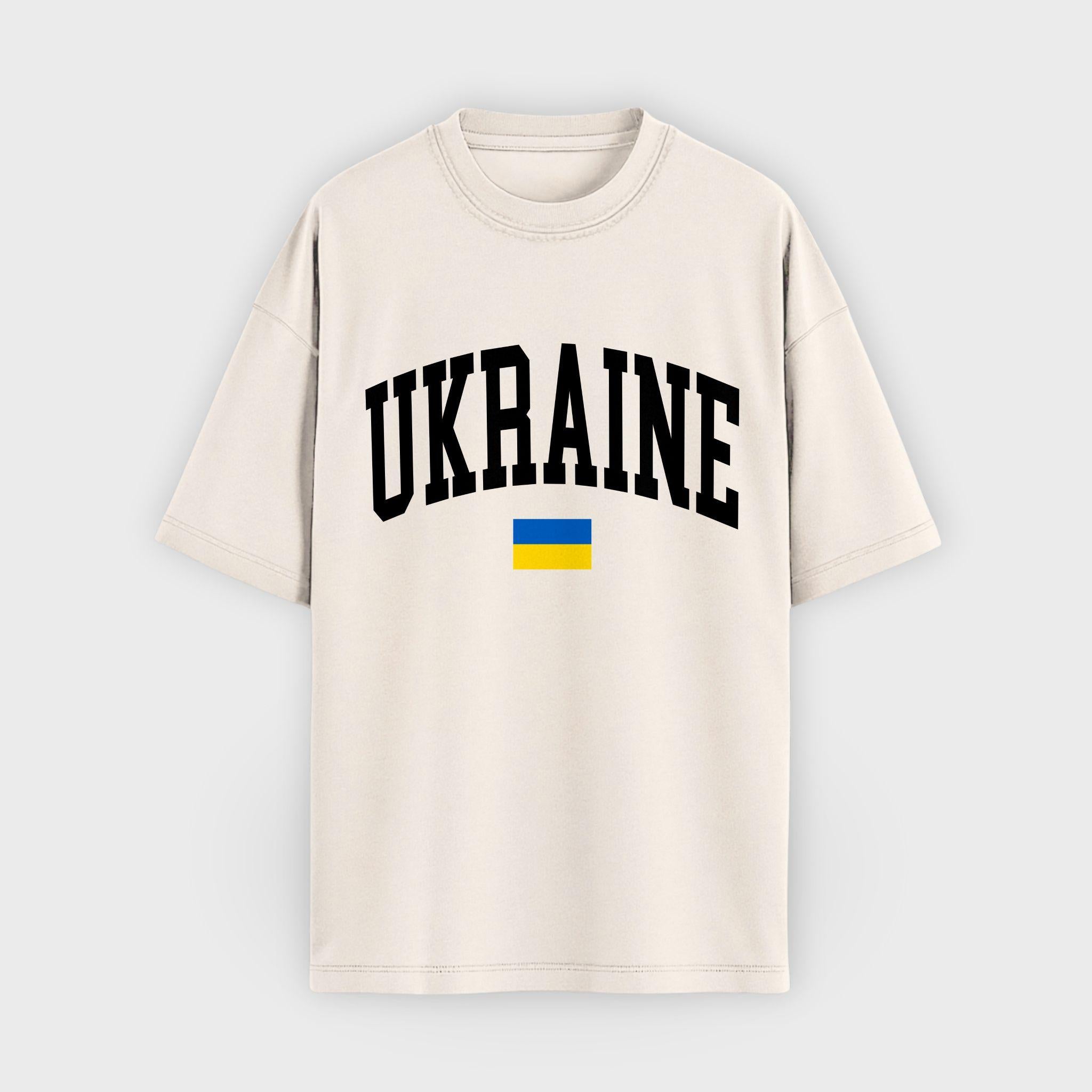 Ukraine Collegiate Flag T-Shirt