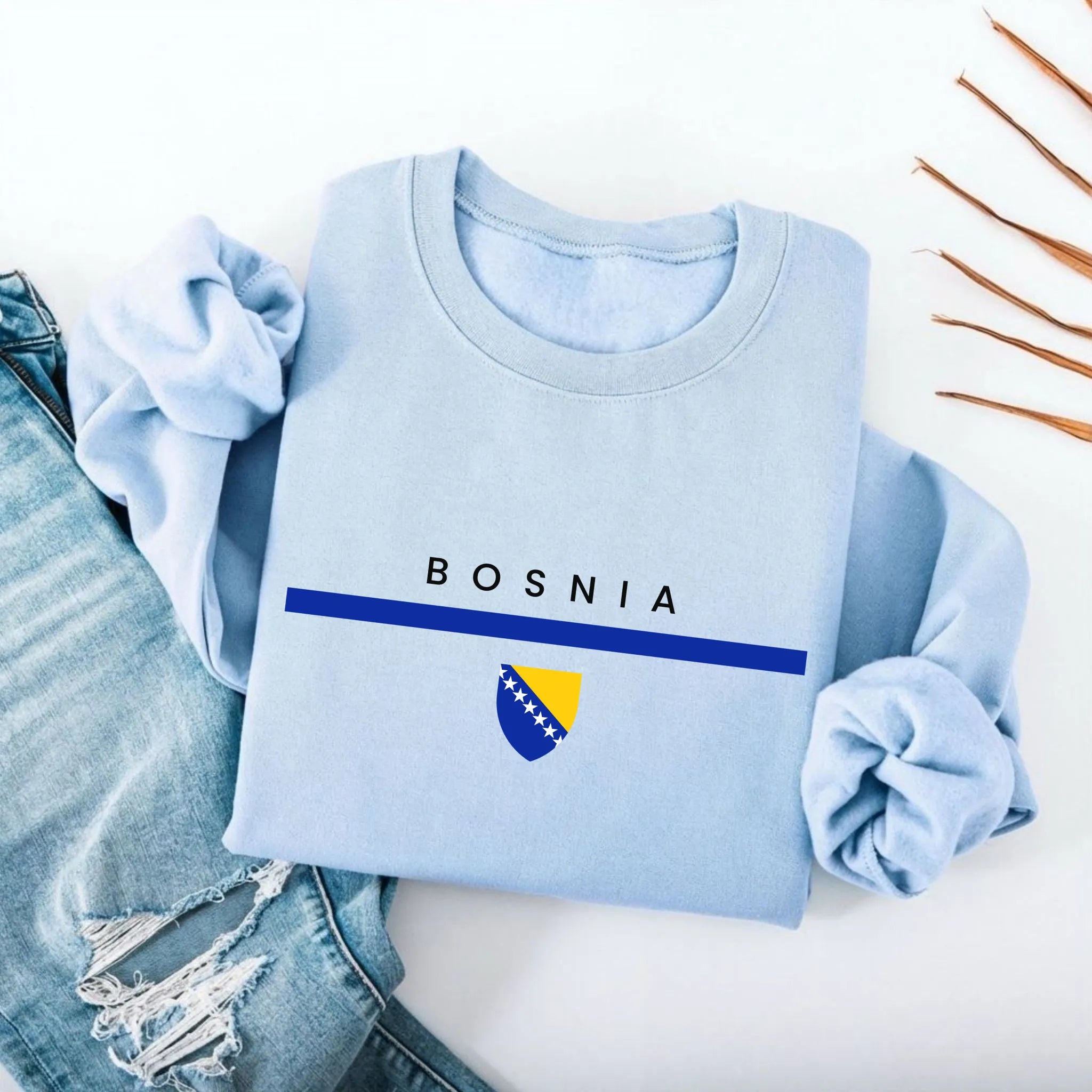 Bosnia Flagline Sweatshirt
