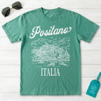 Positano Italia Line Art Sketch Amalfi Coast Graphic T-Shirt