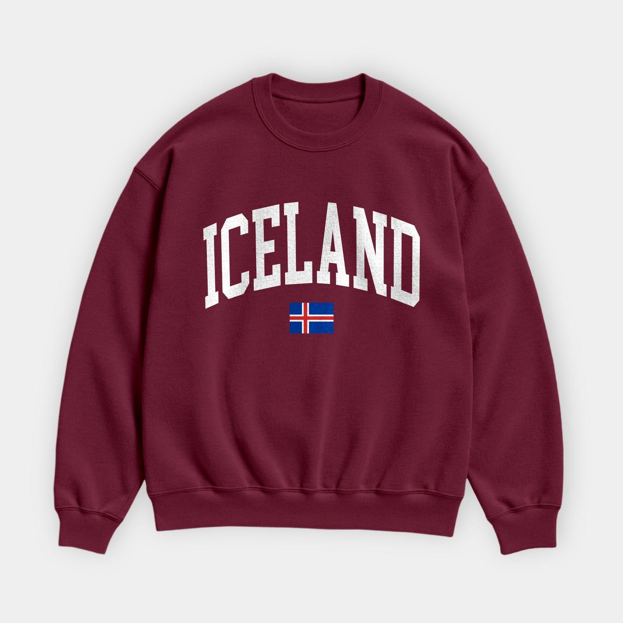 Iceland Collegiate Flag Sweatshirt