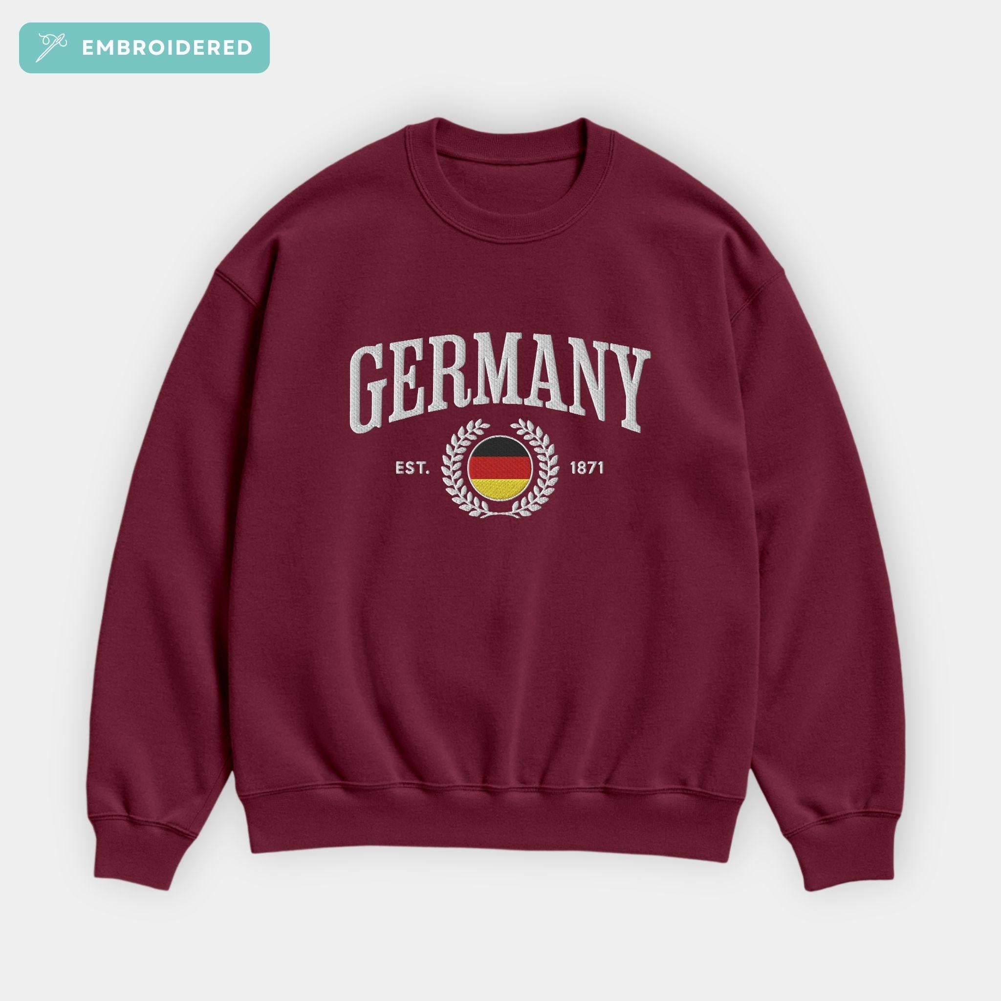 Germany Crest Embroidered Sweatshirt