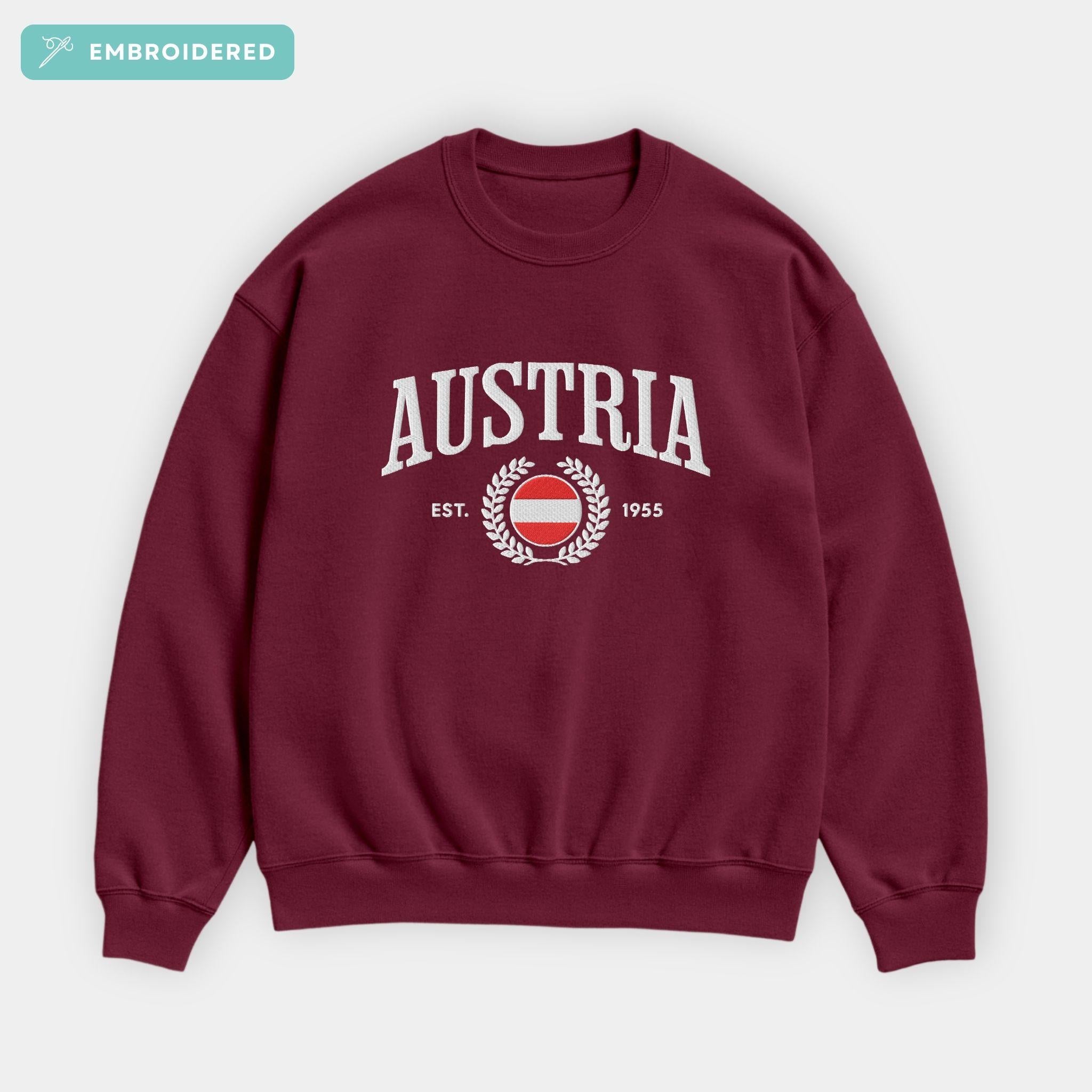 Austria Crest Embroidered Sweatshirt