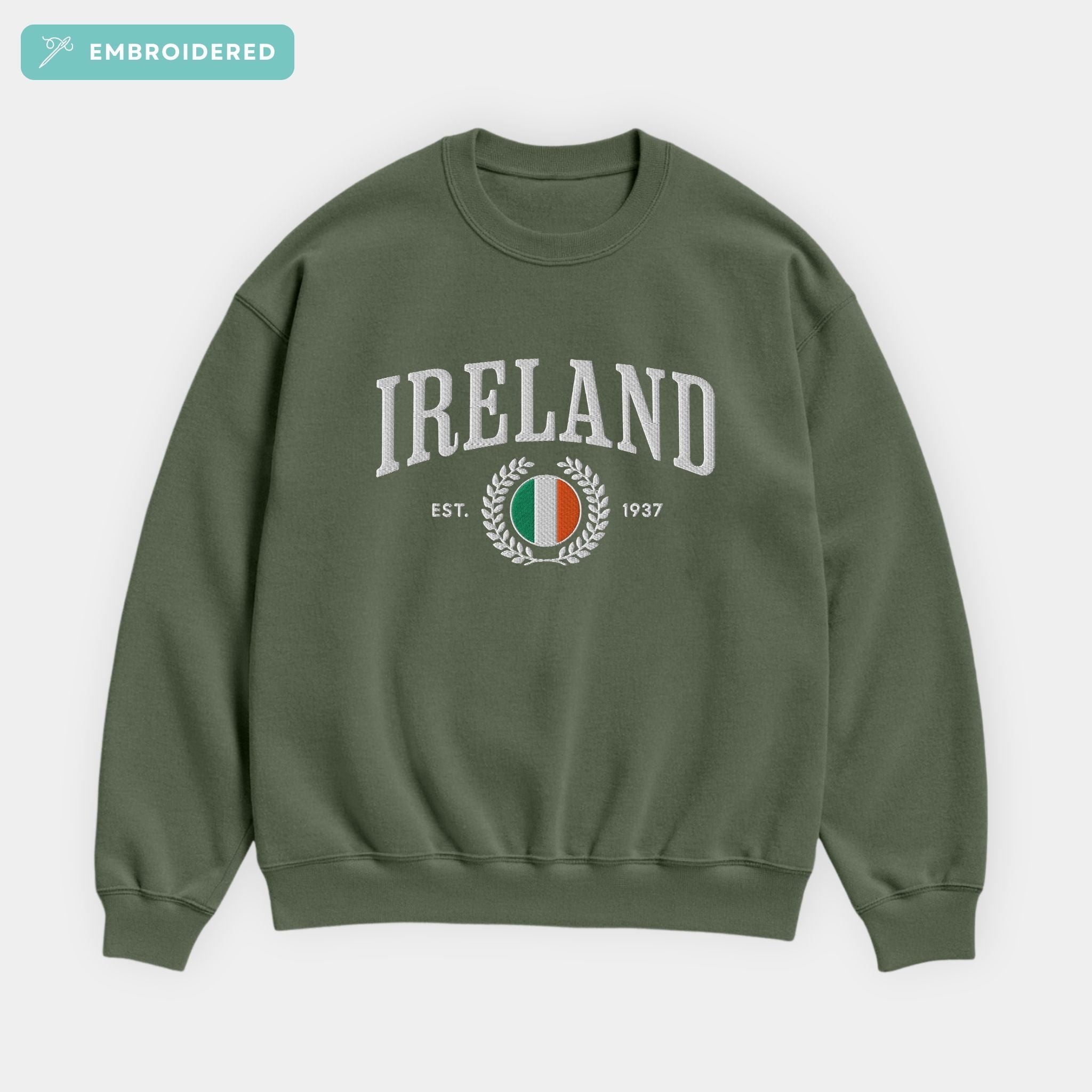 Ireland Crest Embroidered Sweatshirt