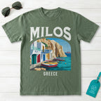 Milos Greece Vintage Travel Poster T-Shirt