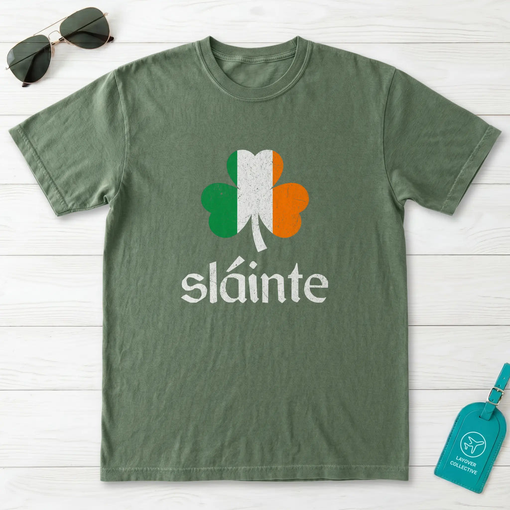 Sláinte Shamrock Flag T-Shirt