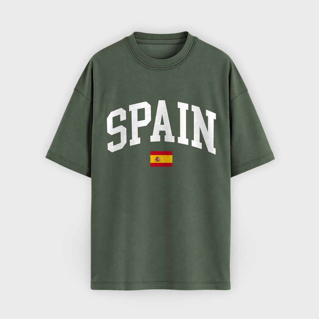 Spain Collegiate Flag T-Shirt