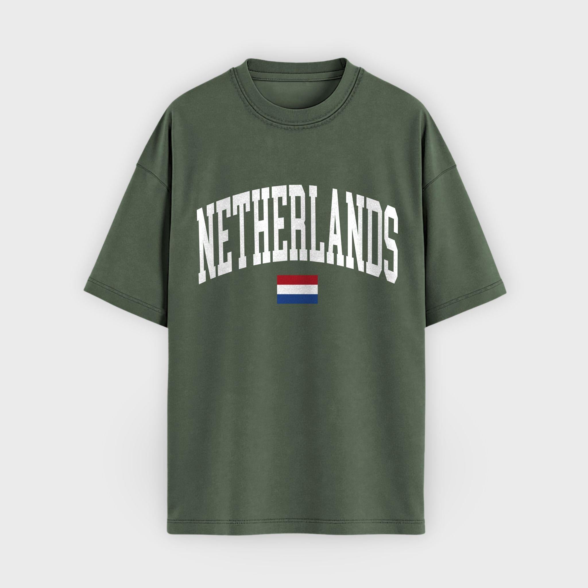 Netherlands Collegiate Flag T-Shirt