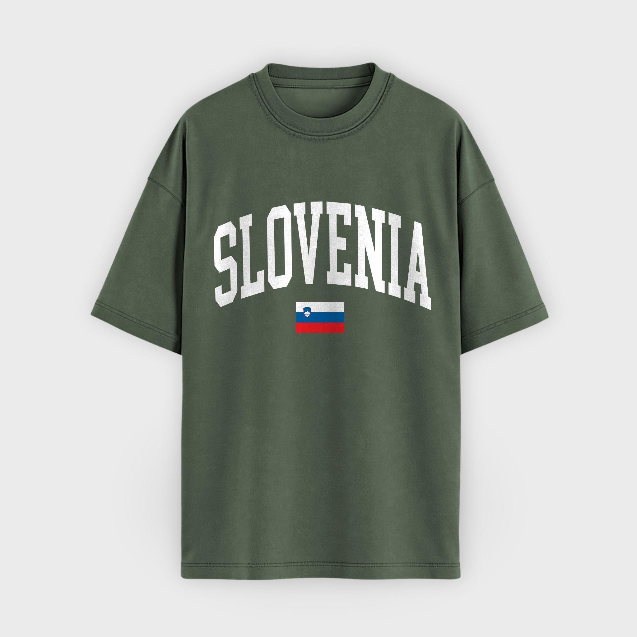 Slovenia Collegiate Flag T-Shirt