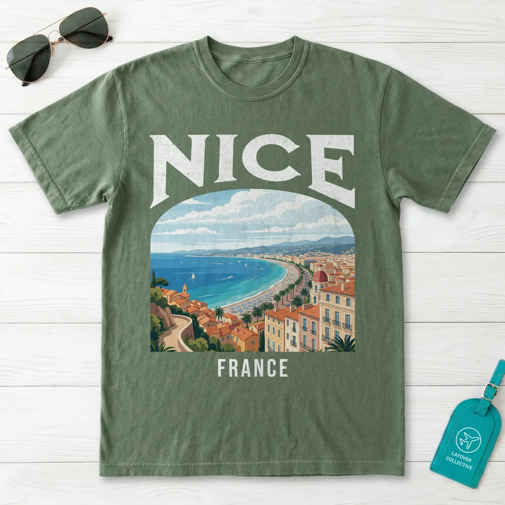Nice France Vintage Travel Poster T-Shirt