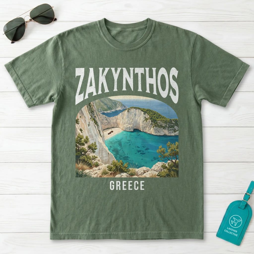 Zakynthos Greece Vintage Travel Poster T-Shirt
