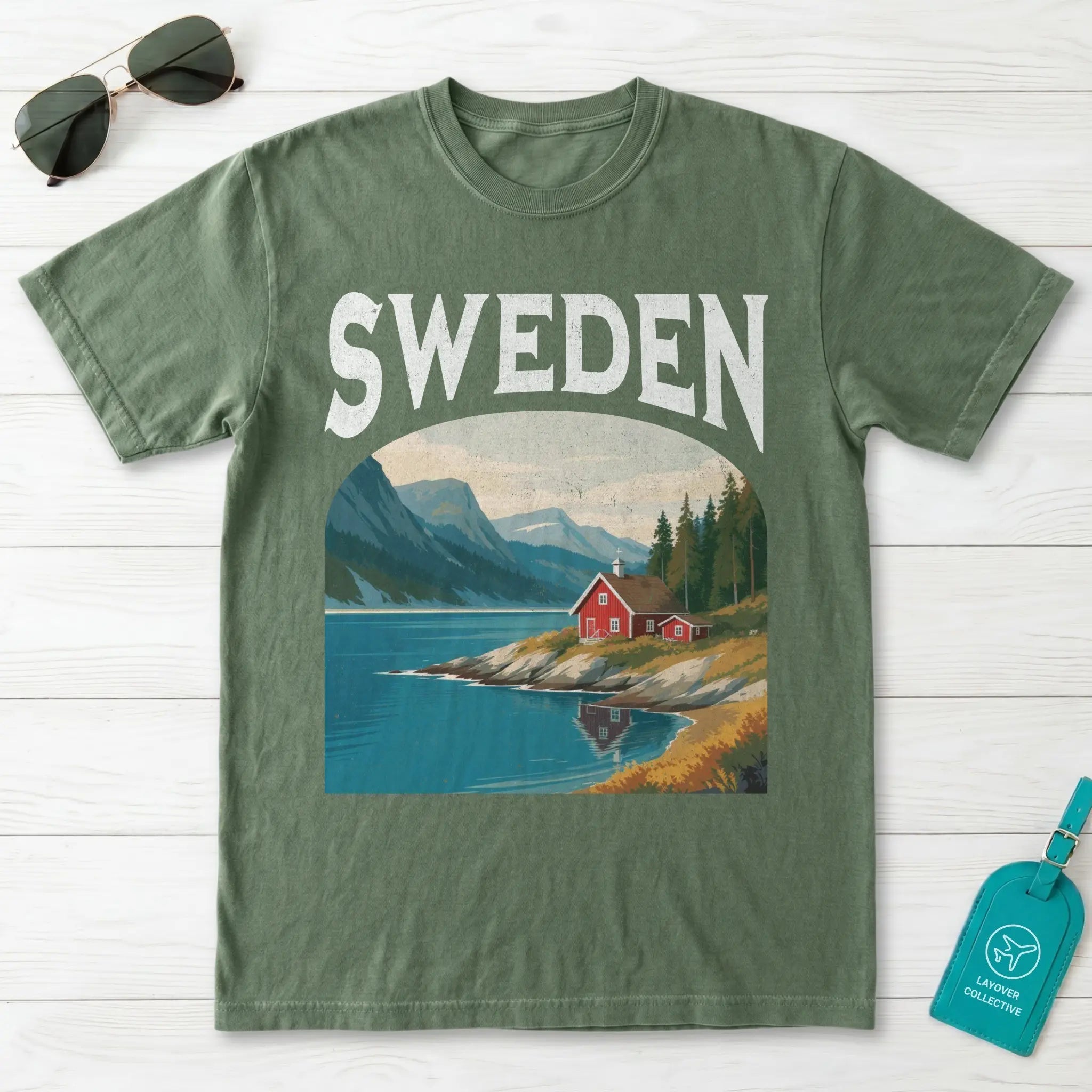 Sweden Vintage Travel Poster T-Shirt