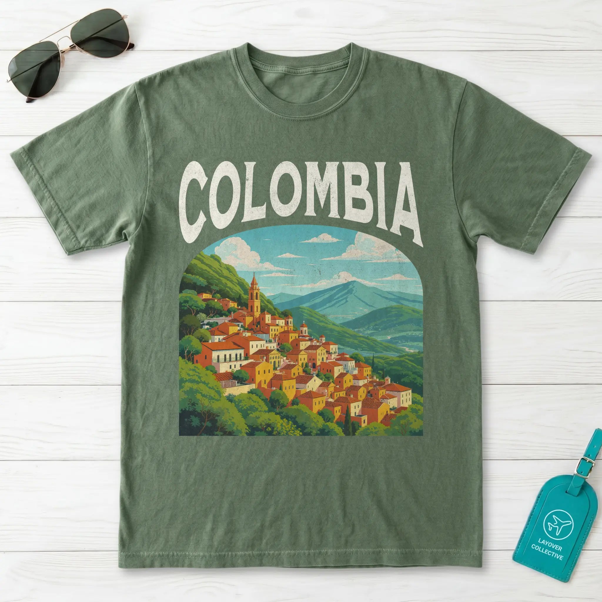 Colombia Vintage Travel Poster T-Shirt