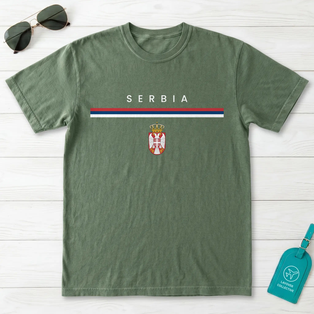 Serbia Flagline T-Shirt