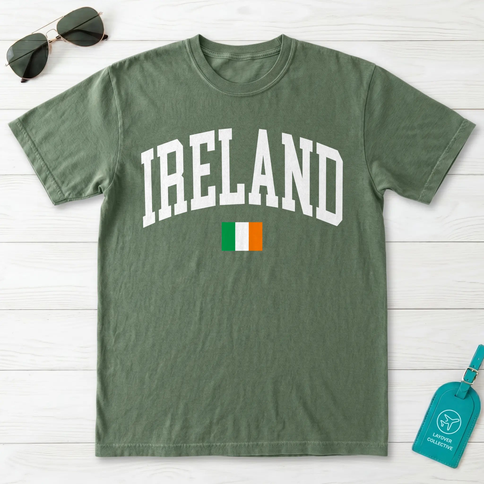Ireland Collegiate Flag T-Shirt