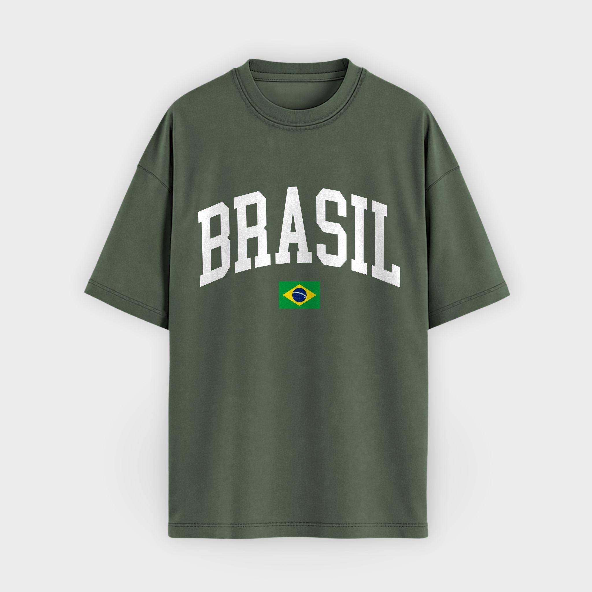Brasil Collegiate Flag T-Shirt