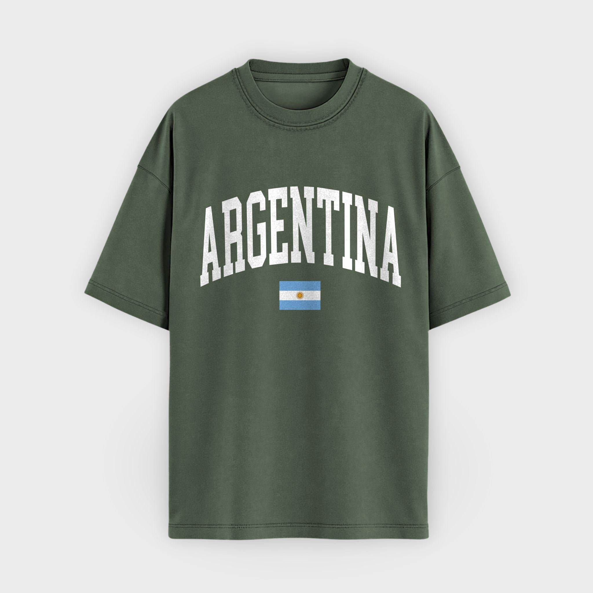 Argentina Collegiate Flag T-Shirt