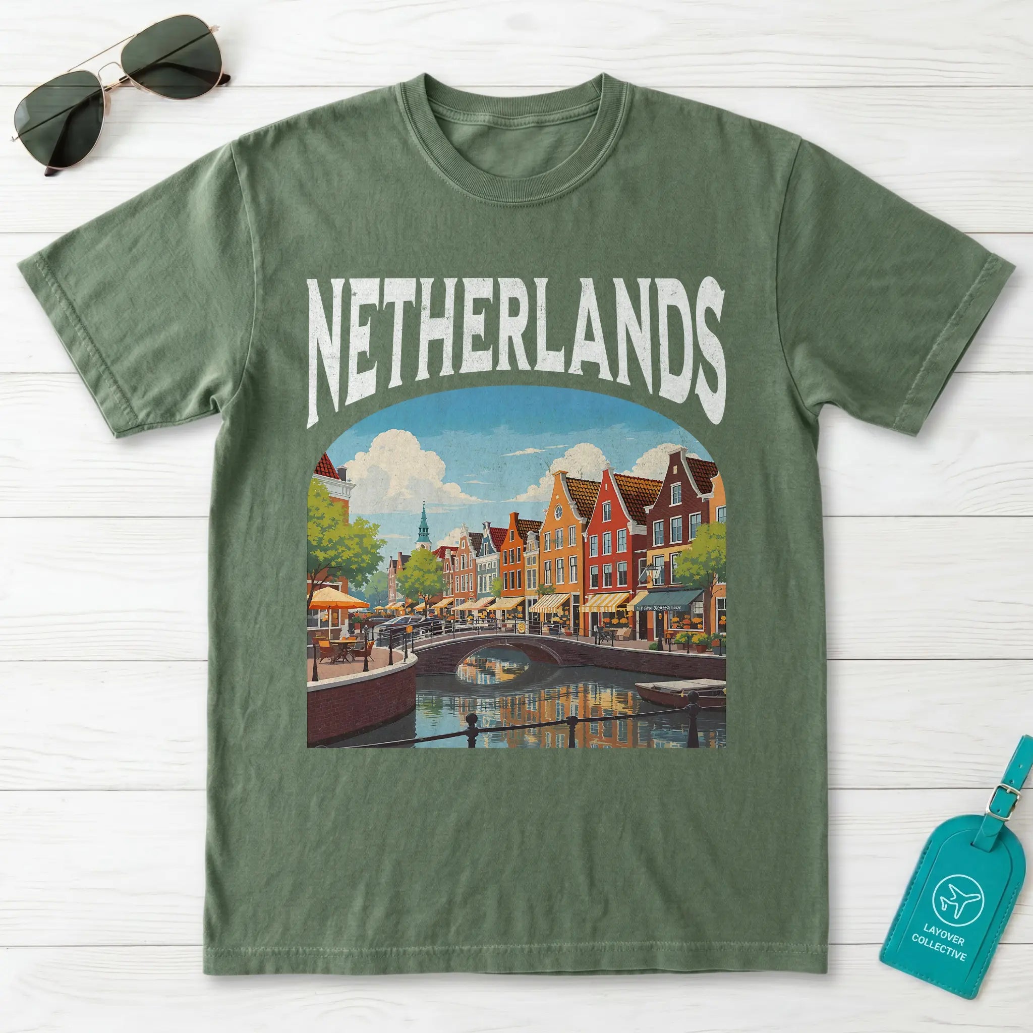 Netherlands Vintage Travel Poster T-Shirt